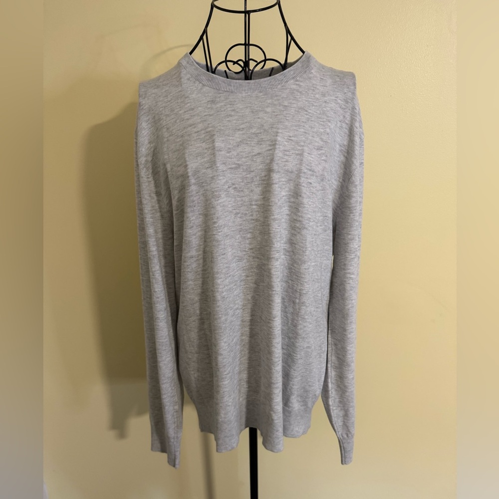 NWT Club Monaco Gray Crewneck Lightweight Sweater Size Medium